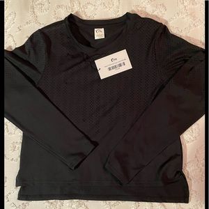 Zyia Black Chillcicle Crop Long Sleeve (m)